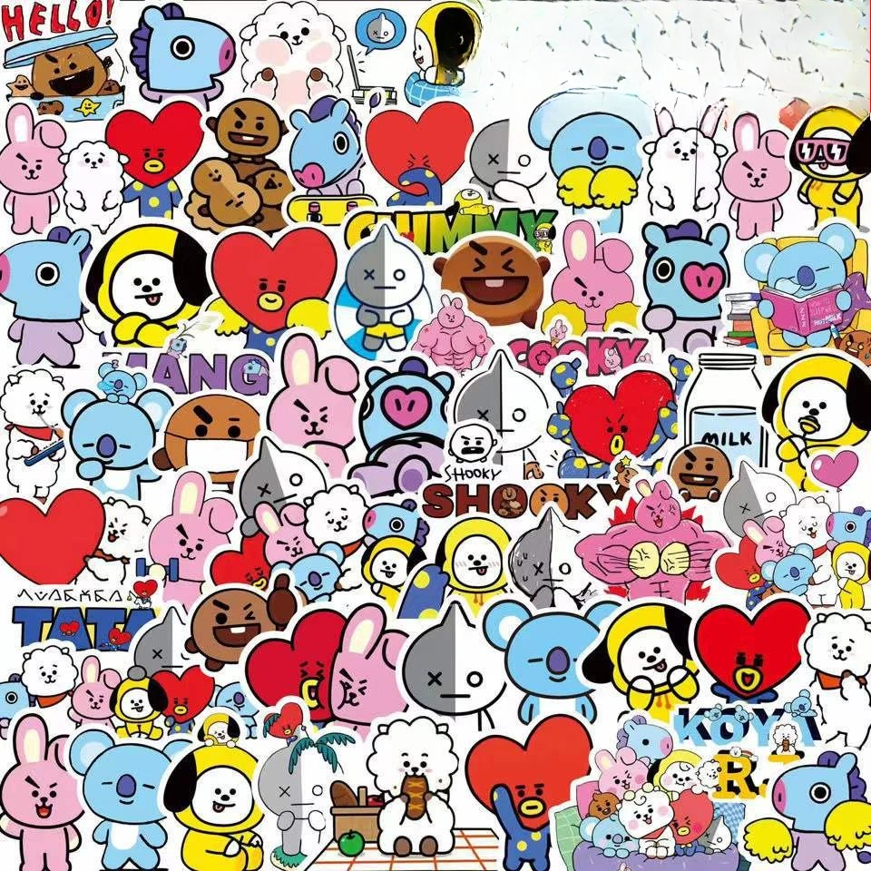 Naklejki Kawaii BT21 na walizk – Evoker Cosplay Prop recenzja i cena